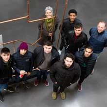 les étudiants en visite à desco Wijnegem