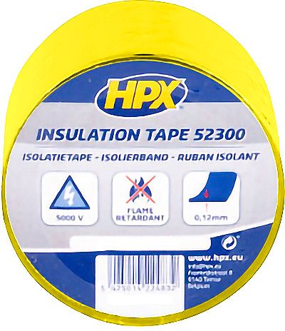 PVC ISOLEERBAND ZELFK.5CM-20M GEEL