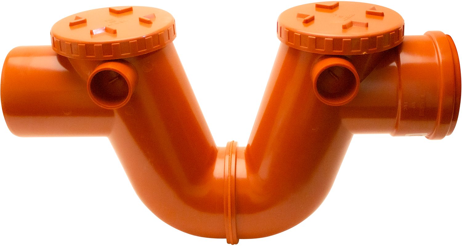 SIPHON PVC EGOUT 110MM ROUGE/BRUN