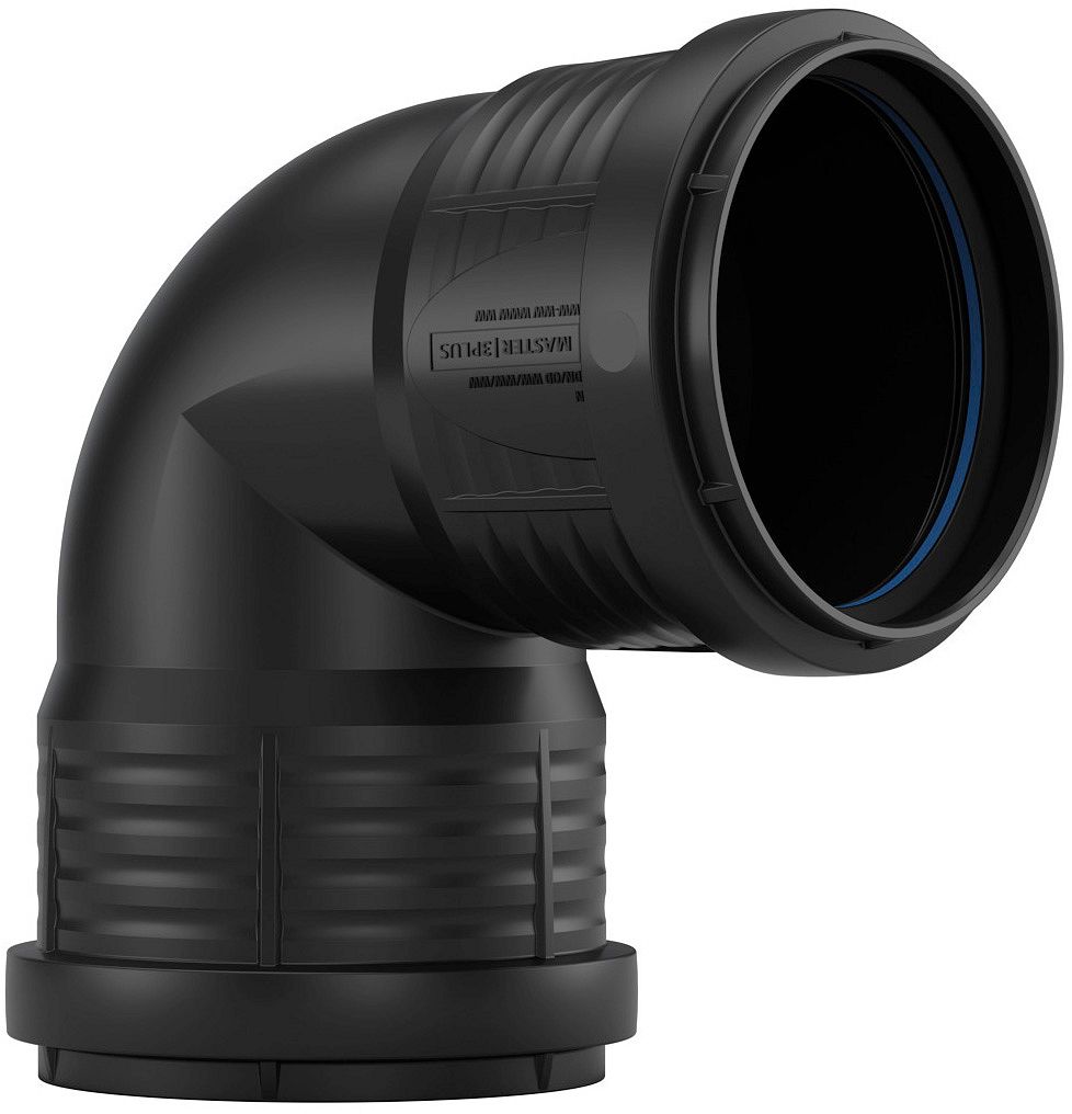 ELLEBOOG PP 90°.FF  75MM ZWART