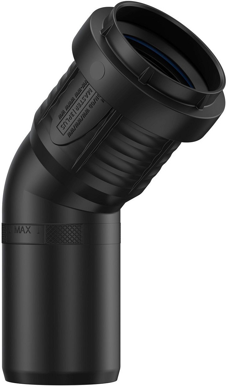 ELLEBOOG PP 45°MF 40MM ZWART