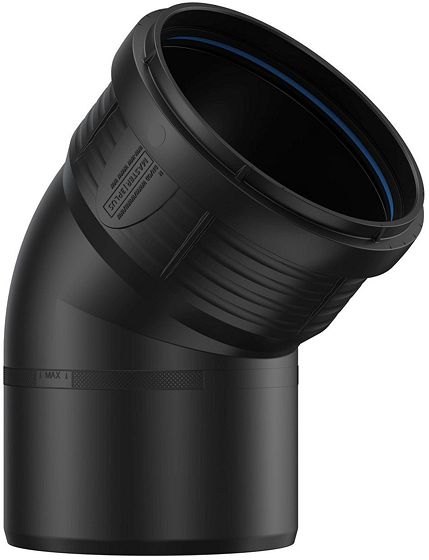 ELLEBOOG PP 45°MF 110MM ZWART