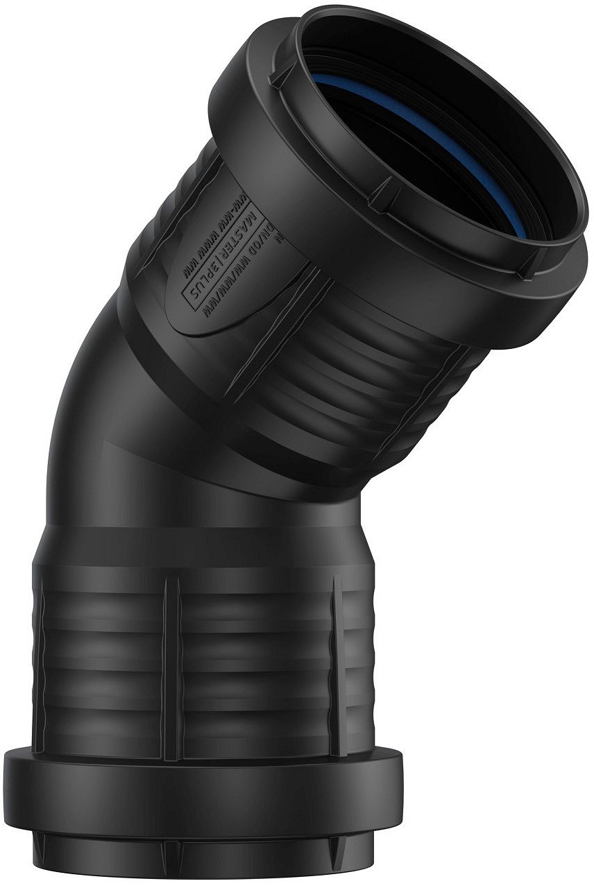 ELLEBOOG PP 45°.FF  50MM ZWART