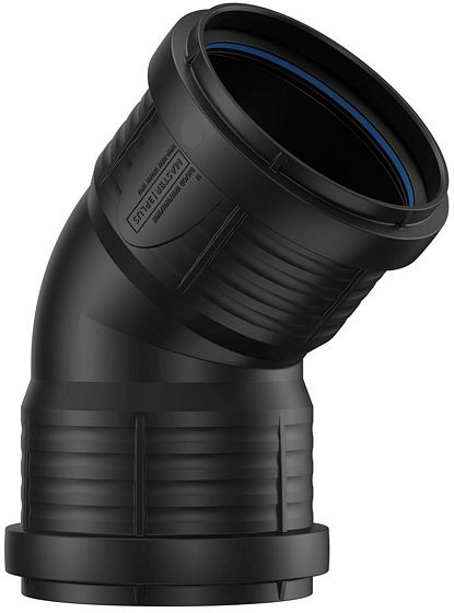 ELLEBOOG PP 45°.FF  75MM ZWART