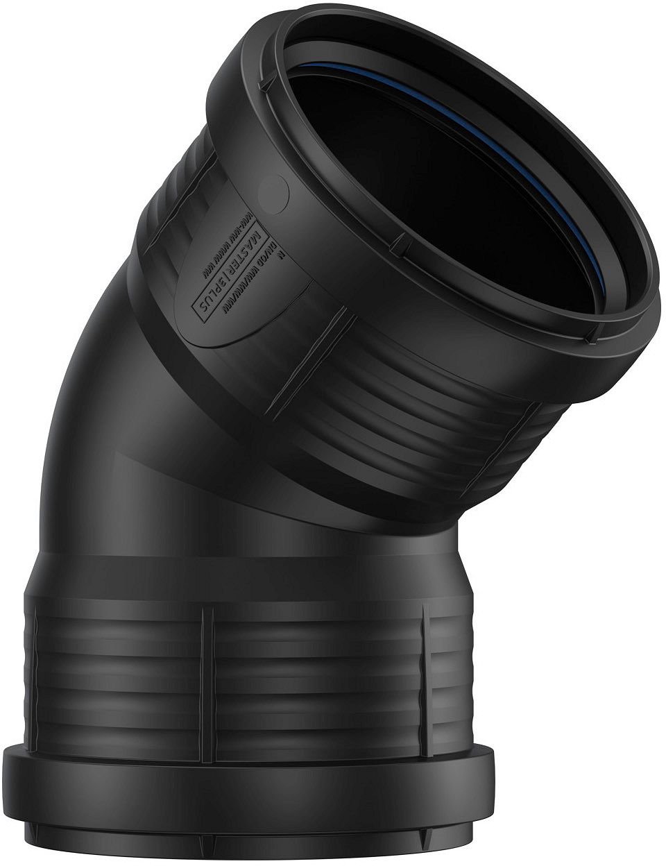 ELLEBOOG PP 45°.FF  90MM ZWART
