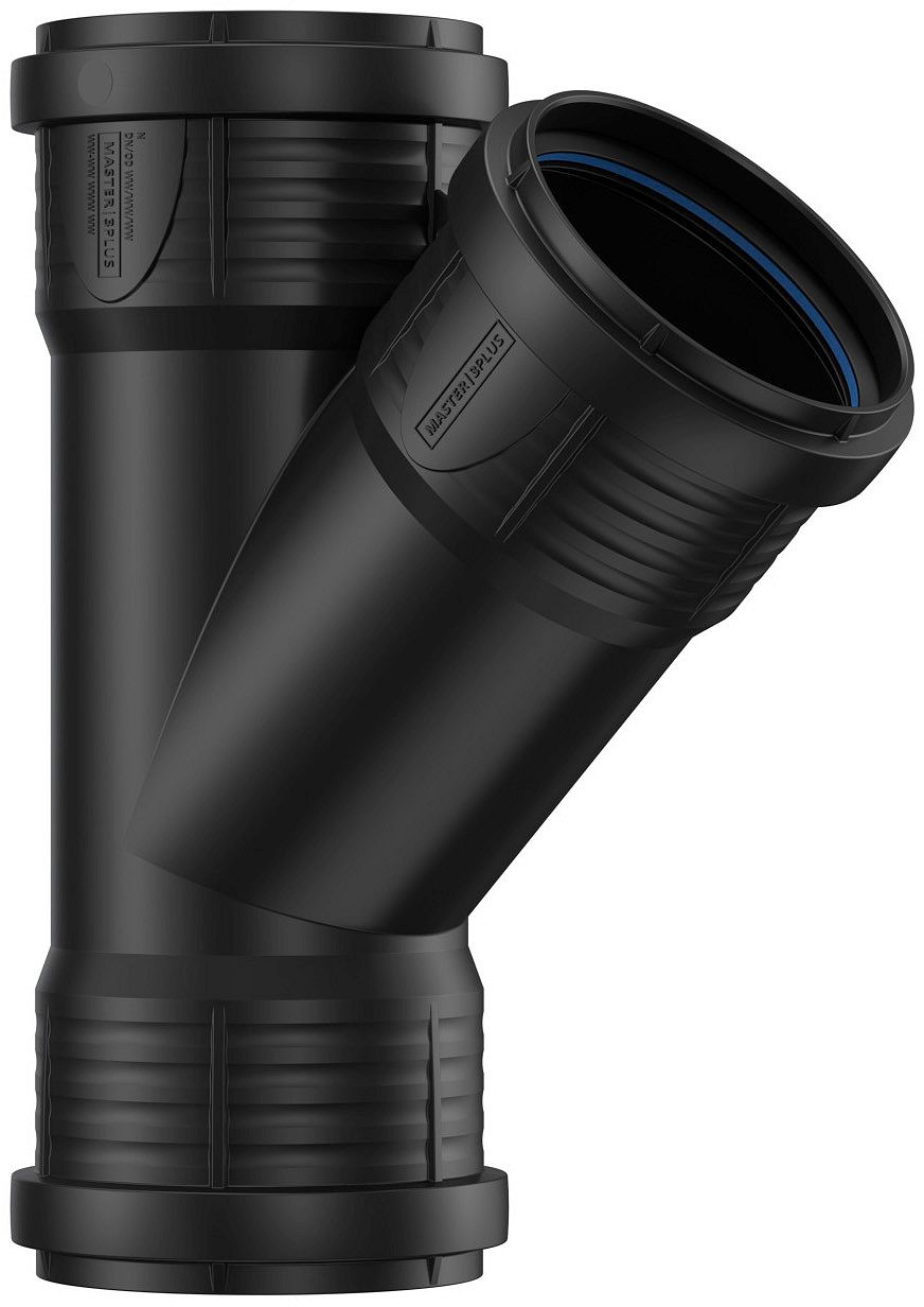 T PP 45°.FFF  75- 75MM ZWART