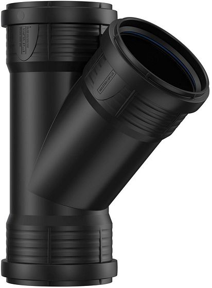 T PP 45°.FFF  90- 90MM ZWART