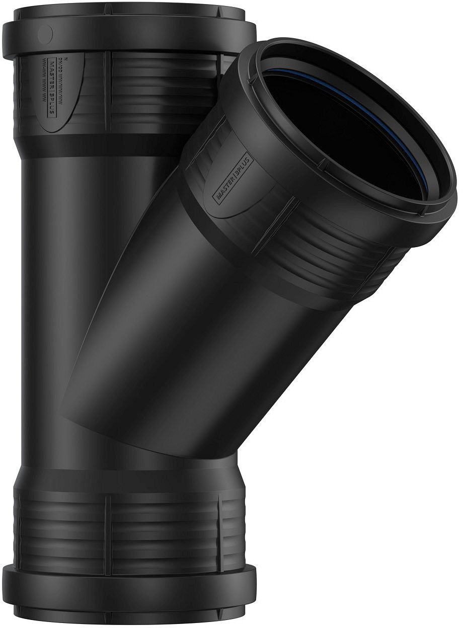 T PP 45°.FFF  90- 90MM ZWART