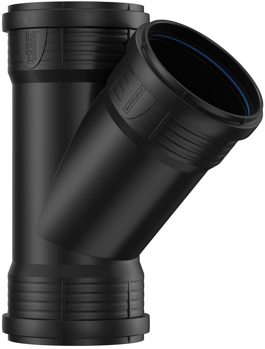 T PP 45°.FFF 110-110MM ZWART