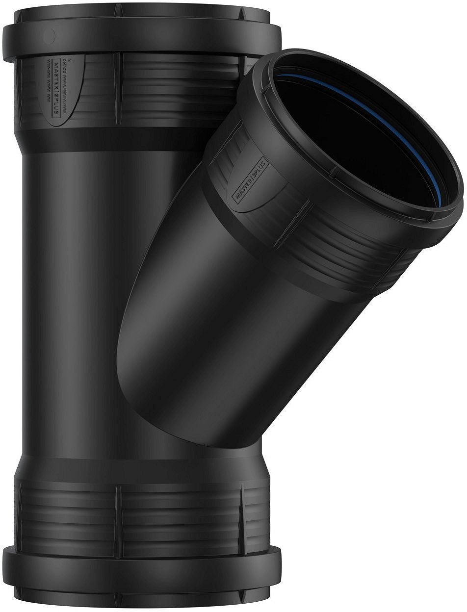 T PP 45°.FFF 125-110MM ZWART