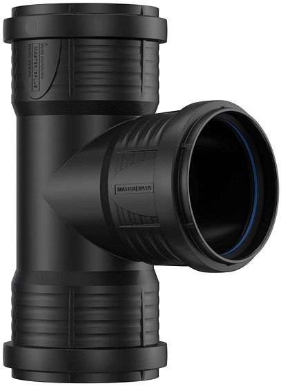 T PP 90°.FFF  75- 75MM ZWART