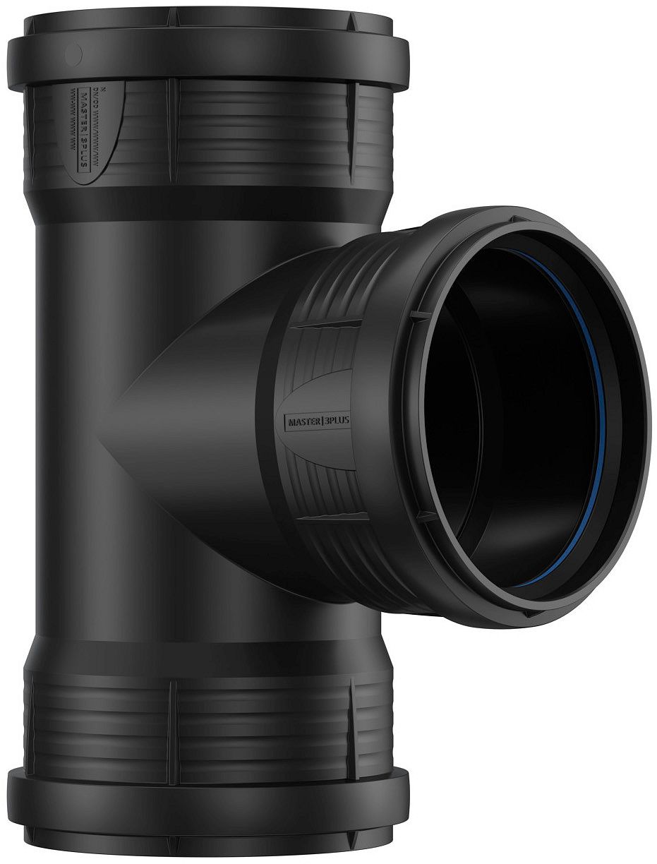 T PP 90°.FFF 125-125MM ZWART