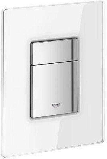 PLAQUE DE COMM.COSMO FG CHR/VERRE BLANC