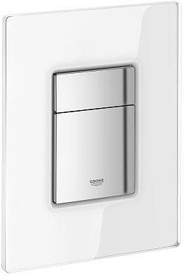 PLAQUE DE COMM.COSMO FG CHR/VERRE BLANC