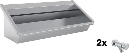 MUURWASG.SANILAV 120CM RVS 2 ZELFSL.KR.