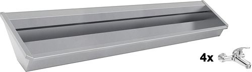 MUURWASG.SANILAV 240CM RVS 4 1GRP.MNG.KR