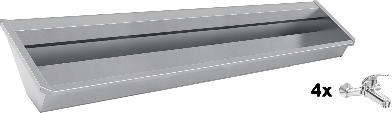 MUURWASG.SANILAV 240CM RVS 4 1GRP.MNG.KR