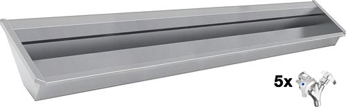 MUURWASG.SANILAV 300CM RVS 5 2GRP.MNG.KR