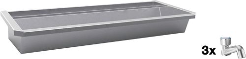 MUURWASG.SANIL.180CM RVS 3 STAAND KW.KR.