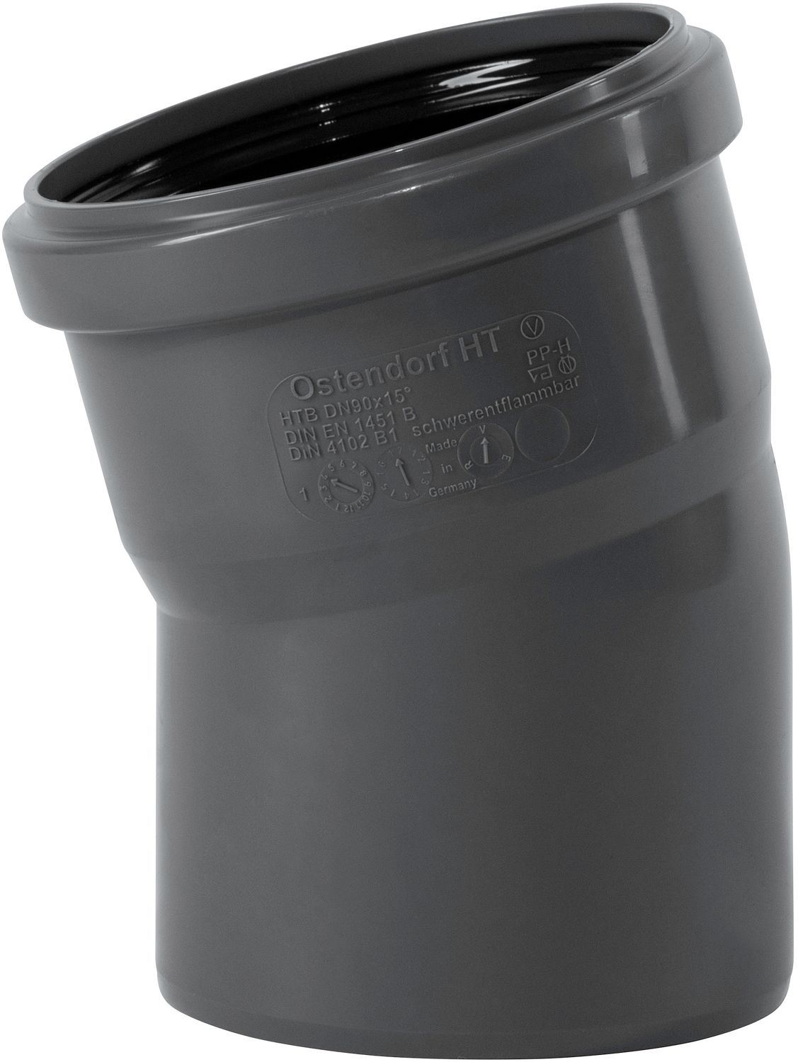 ELLEBOOG 15° MF 90MM PP HT-SAFE OST.