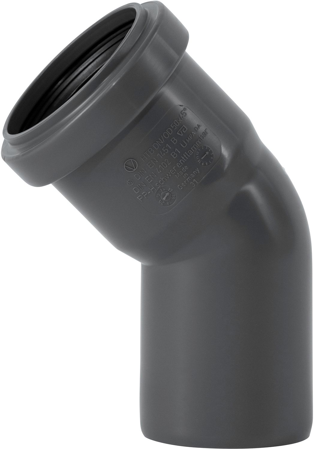 ELLEBOOG 45° MF 50MM PP HT-SAFE OST.