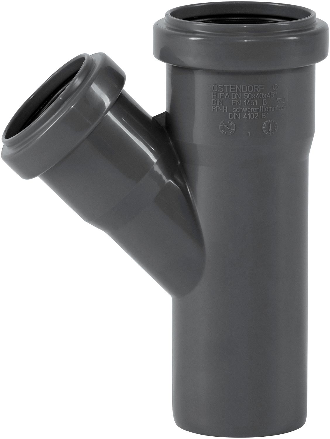 T 45° FFM 50-40MM PP HT-SAFE OSTEND.