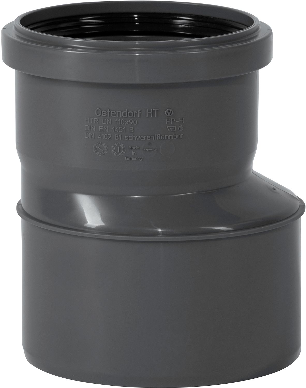 VERLOOPSTUK MF 110-90MM PP HT-SAFE OST.