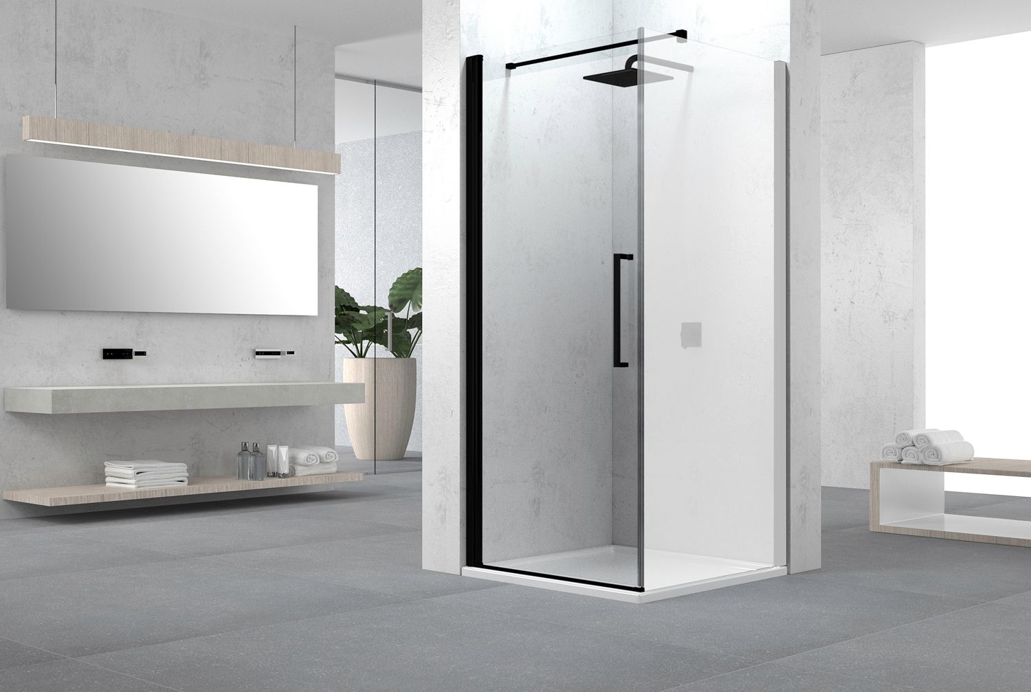 PORTE PIV.NICHE SWING 87-91 H200 NOI.M-C