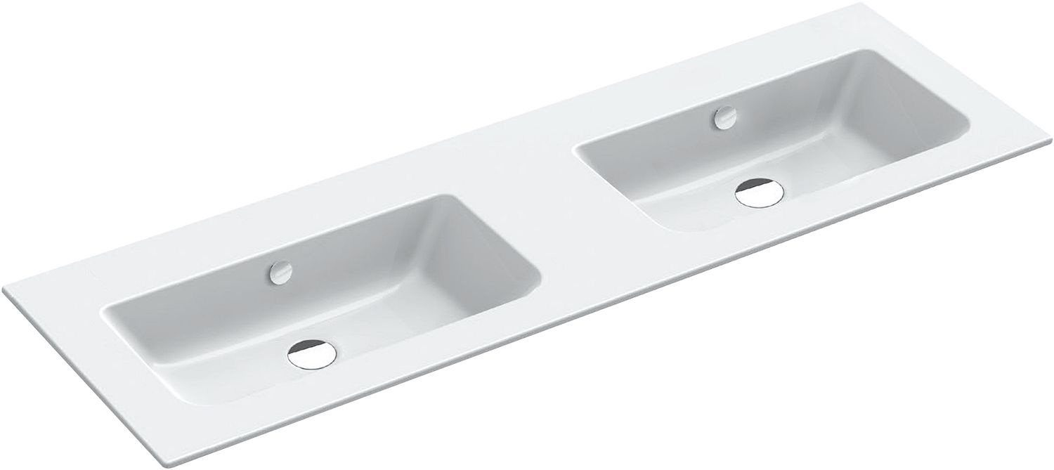 DUBBELE LAVABO ALANO 142X46CM PORS.WIT