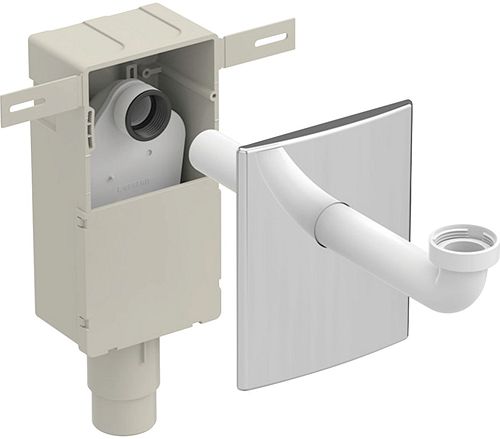 INBOUWSIFON+PLT GEB.50/56-5/4&quot;-32 CHROOM