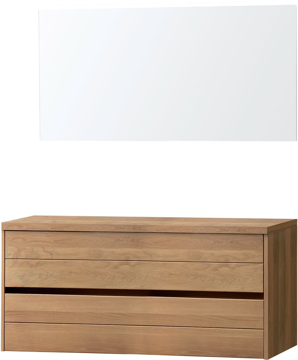 MEUBEL MASSIF EIK 140 OPBOUW MET SPIEGEL