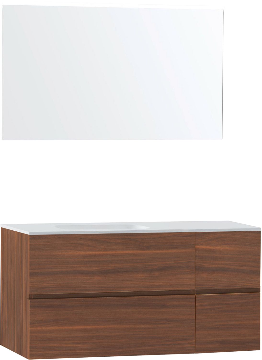 MEUBEL MOLTO NOTELAAR 125 L.SOLID SPIEG
