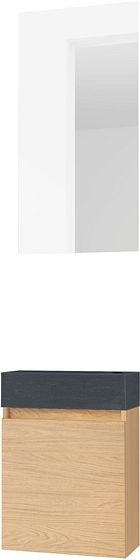 HW.FORM MINI STONE/1DEUR/SPIEGEL EIK BRS