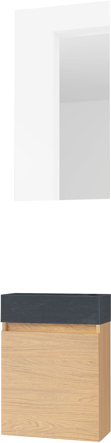 HW.FORM MINI STONE/1DEUR/SPIEGEL EIK BRS