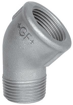 GALVA COUDE 45° MF NR 121 1/2&quot;
