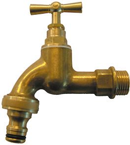 KOPEREN DUBBEL DIENSTKRAAN 1/2&quot; ZW.MODEL
