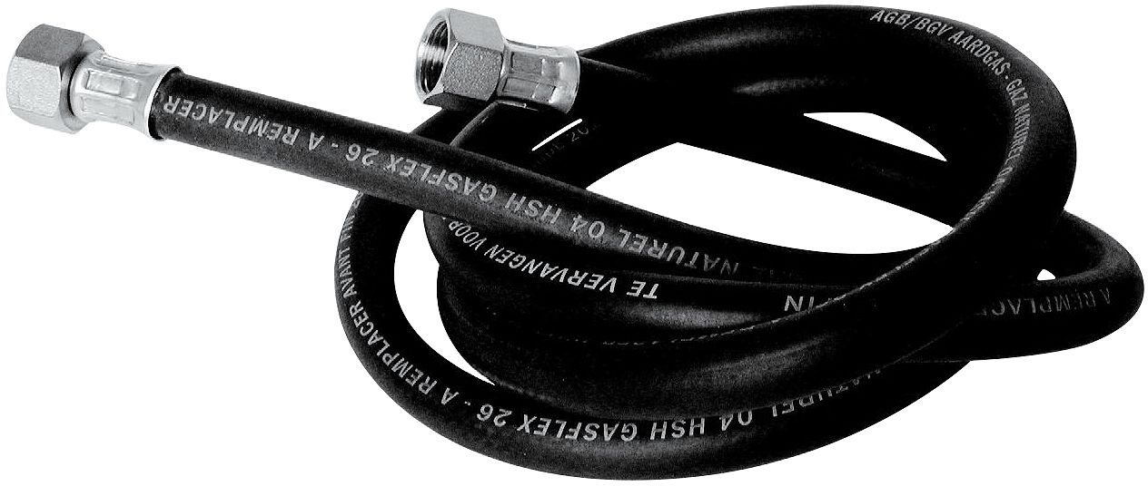 TUYAU GAZ COMPLET FF +ECROU 1/2&quot;- 50CM