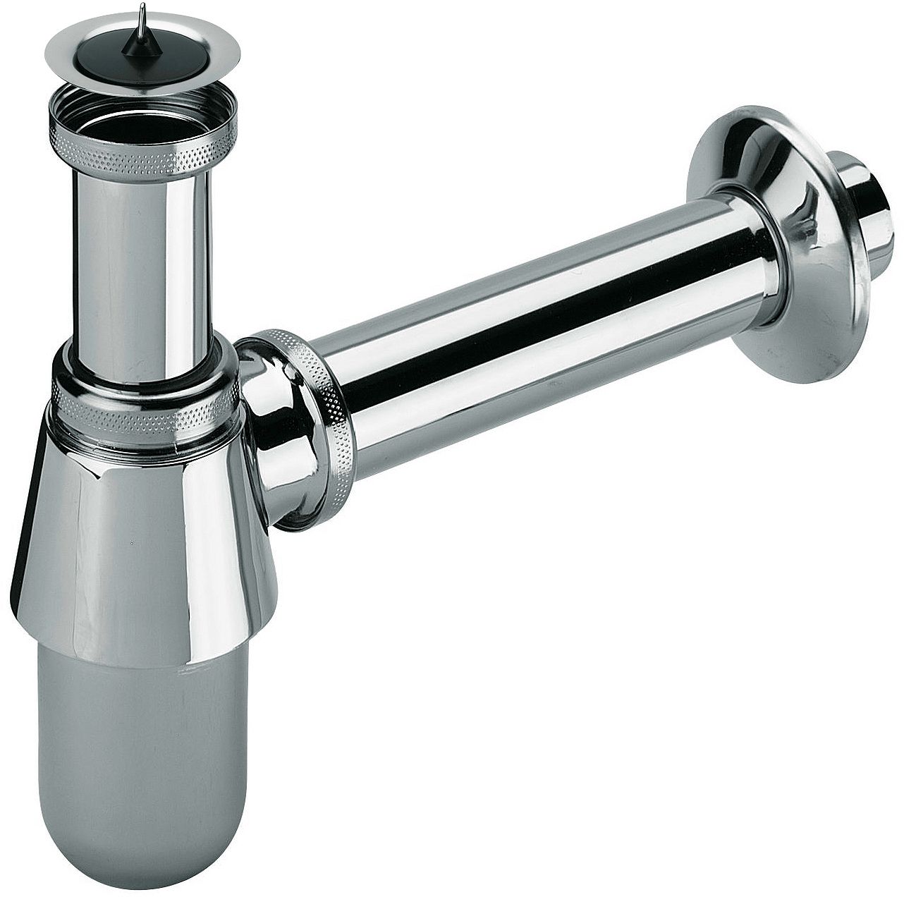 SIPHON BOUT.NORA P.LAVABO+CREP.5/4&quot; CHR.