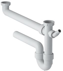 SIPHON EVIER PP DOUBLE GEBERIT 6/4&quot;-40MM