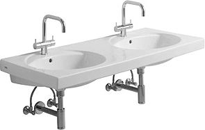 DUB.LAVABO PRECIOSA GEBERIT.130CM WIT