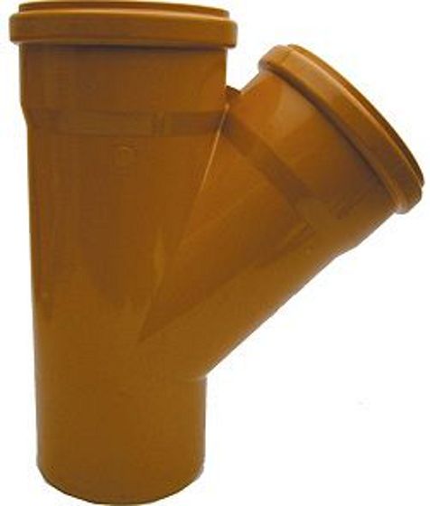 PVC T RIOOL 110MM 45° ROOD/BRUIN