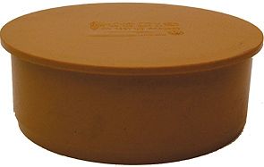 BOUCHON PVC EGOUT 125MM ROUGE/BRUN