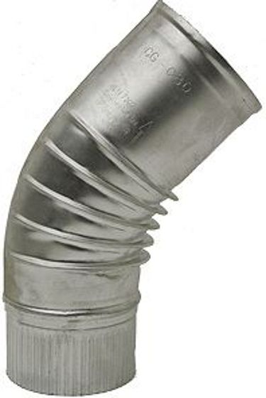 COUDE ALUMINIUM 45°. 80MM