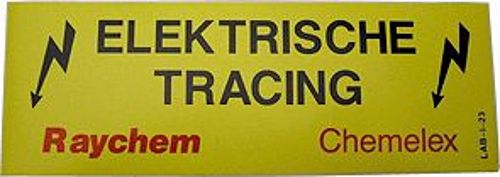 WAARSCHUWINGSETIKET &quot;ELEK.TRAC.&quot;LAB-I-23
