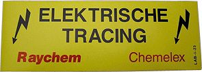 WAARSCHUWINGSETIKET &quot;ELEK.TRAC.&quot;LAB-I-23