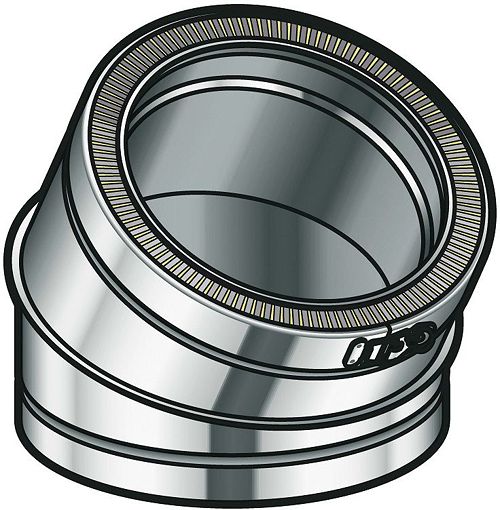 THERM-INOX BOCHT 15° POUJOULAT 130MM DW