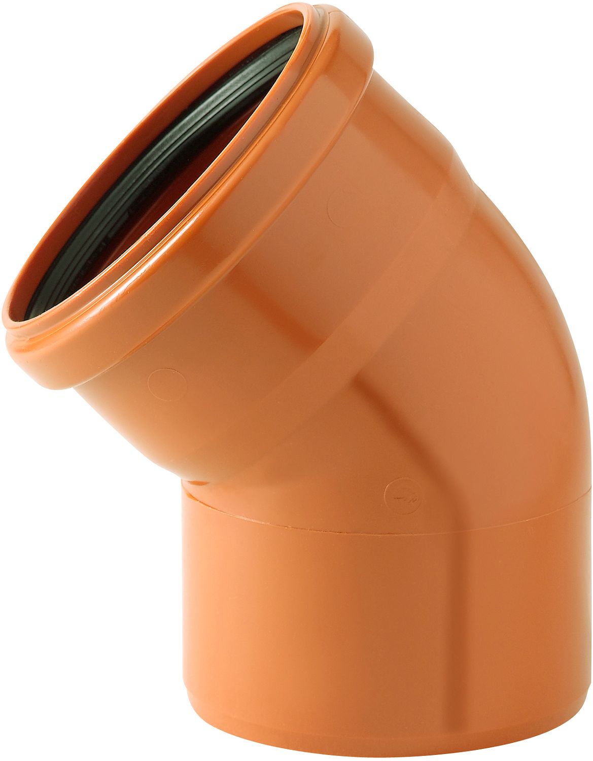 PVC ELLEBOOG RIOOL 110MM 45° ROOD/BRUIN