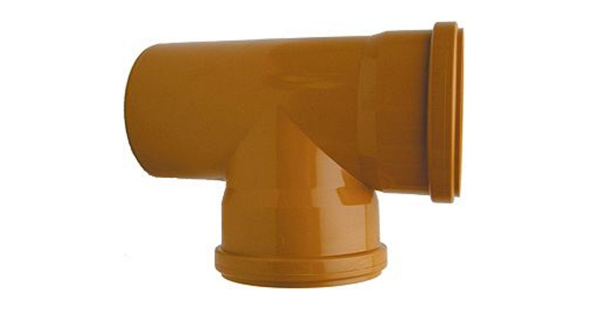 pvc t riool 160mm 90° rood/bruin | desco.be