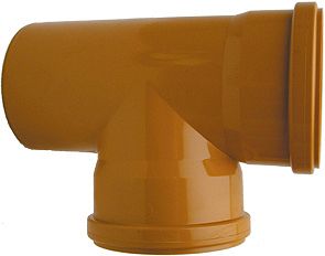 T PVC EGOUT 90° 110MM ROUGE/BRUN