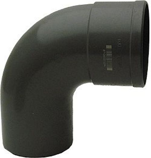 PVC ELLEBOOG DO.GRIJS RWA ROND 87°  80MM